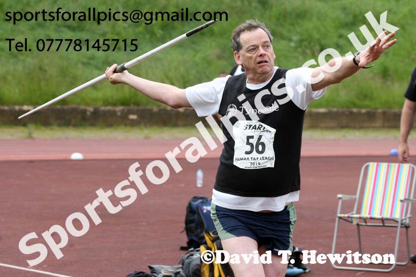 Mens javelin, 2019 NEMA Track and Field Champs, Monkton. Photo:  David T. Hewitson/Sports for All Pics